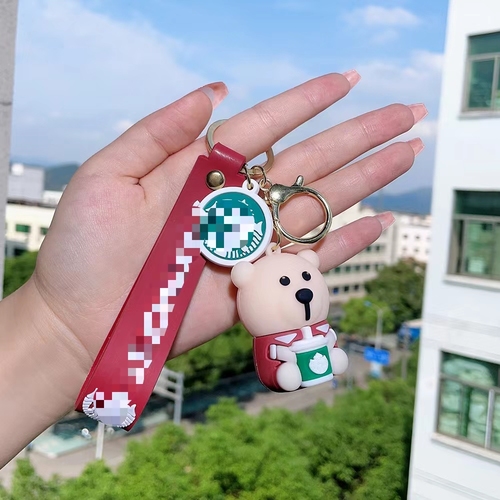 Soft Rubber PVC Cartoon Luxury Designer Tumbler Zombie Buck's Mini Coffee Cup Boba Key chains Accessories For Women Bag 