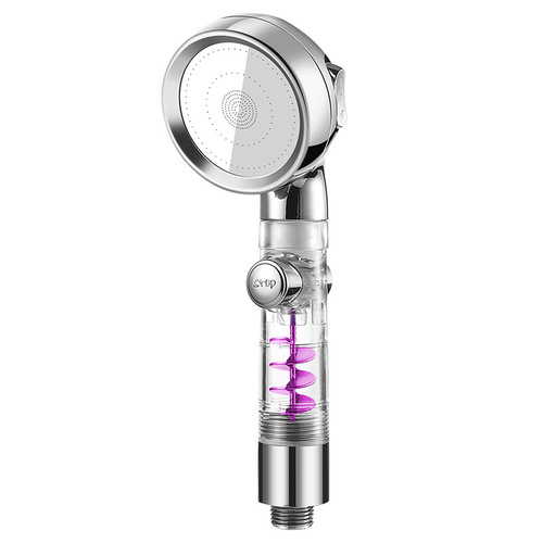 Hot sell Beauty skin three turbo booster shower head whirlpool bath bath hose sleeve water heater shower head