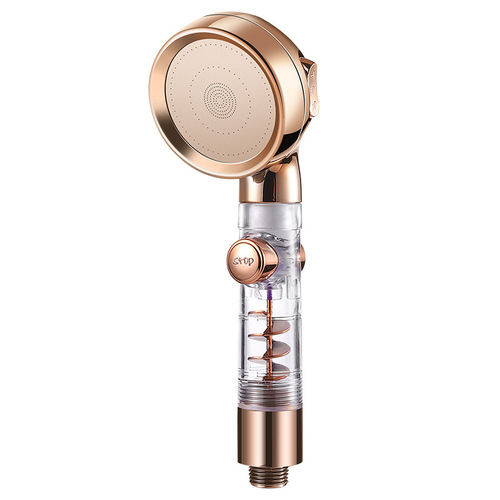 Hot sell Beauty skin three turbo booster shower head whirlpool bath bath hose sleeve water heater shower head