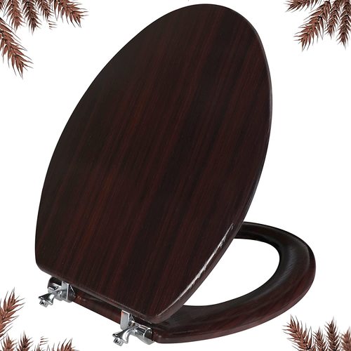 Angel Shield Molded Wood  wooden mdf toilet lids soft close hinges toilet seat cover with low moq ization