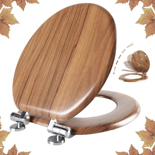 Angel Shield Molded Wood  wooden mdf toilet lids soft close hinges toilet seat cover with low moq ization