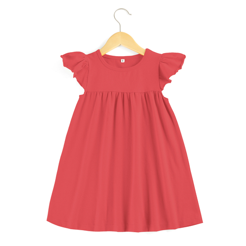  high quality casual dress summer   blank cotton sleeveless in stock kids girls' dresses
