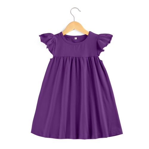  high quality casual dress summer   blank cotton sleeveless in stock kids girls' dresses