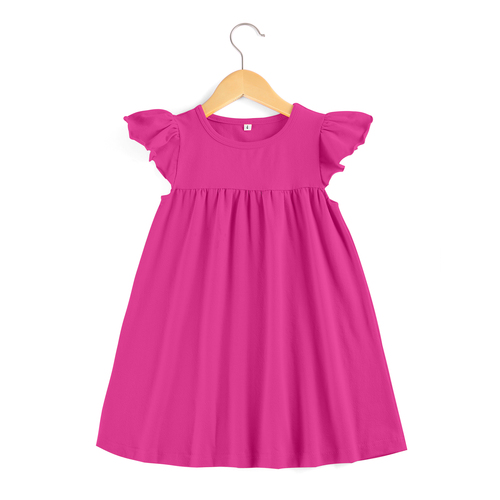  high quality casual dress summer   blank cotton sleeveless in stock kids girls' dresses