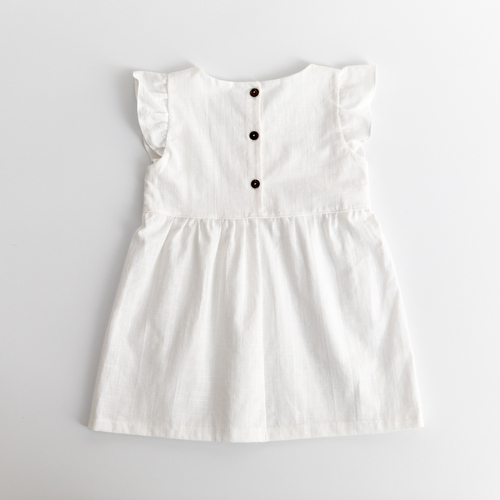 Summer boutiques Cotton cloth baby girl's dresses ruffles Cool backless kids outfit children's clothes  dress