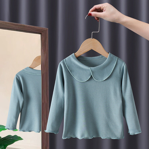Children's Wear Girls 2022 New Autumn Clothing Kids Top Baby Bottomed Shirt Princess Girls Bottom Shirt Baby Blouses