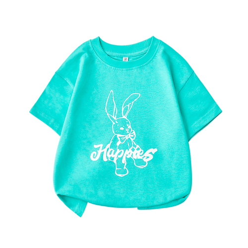 Children's Cartoon Kids Top  Animal Unisex Popular Casual wear  Boys Girls Baby  All Over Print Black T-shirt Cotton