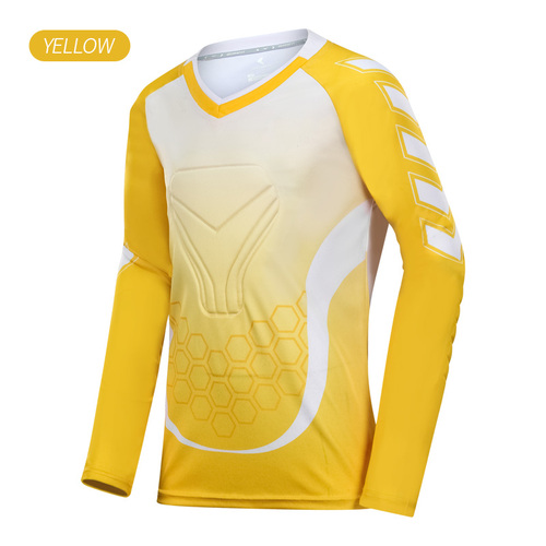 Kids Soccer Goalkeeper Jerseys Cheap Football Goalkeeper Uniforms Sponge Safety Protection Goalkeeper Shirt Top M