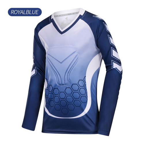  Kids Soccer Goalkeeper Jerseys Cheap Football Goalkeeper Uniforms Sponge Safety Protection Goalkeeper Shirt Top M