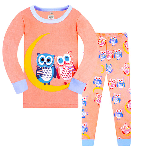 100% cotton new designsleeping clothes cartoon pyjamas kids pajamas character sleepwear 2 pcs girl cute unicorn kids paj