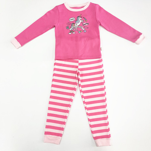 High quality children pajamas set girls sleepwear for winter home wear clothes set kids pajamas with pattern