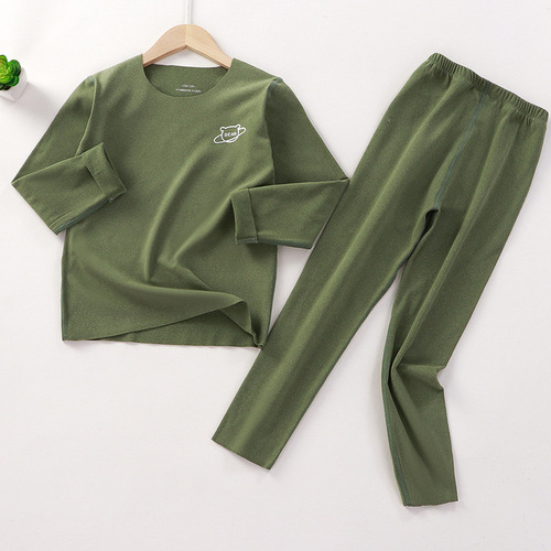children's underwear sleepwear sets boys and girls children's autumn winter kids pajamas homewear thermal non-slipping s