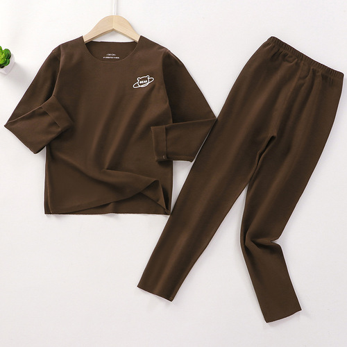 children's underwear sleepwear sets boys and girls children's autumn winter kids pajamas homewear thermal non-slipping s
