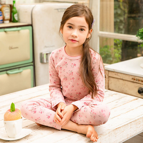   Kids Floral Print Cotton Fabric Children Sleepwear for Kids Girls Pajama Pants