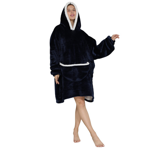 2023   Wearable Fleece Puffy Glow Giant Hoodie Blanket For Kids And Adult Sherpa Oversized Hooded
