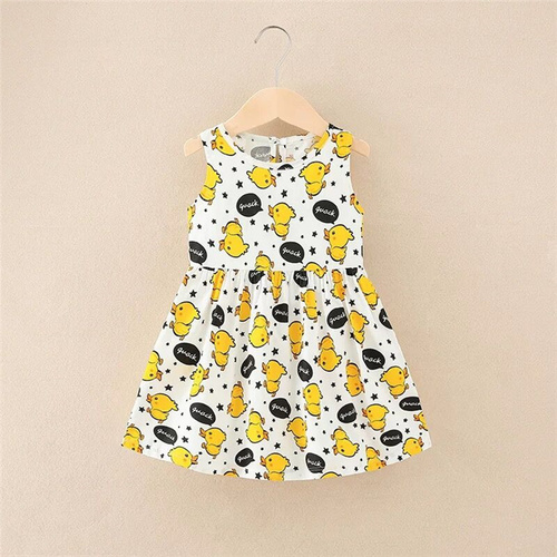 Thailand Style Summer 1-5 Years Baby Girl Cheap Floral Infant Flower Power Casual Loose Dresses Kids Clothes