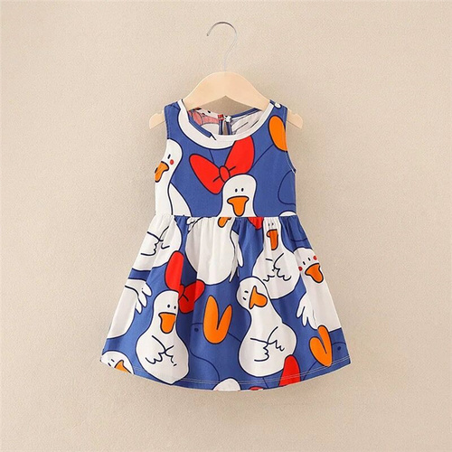 Thailand Style Summer 1-5 Years Baby Girl Cheap Floral Infant Flower Power Casual Loose Dresses Kids Clothes
