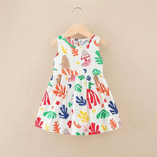 Thailand Style Summer 1-5 Years Baby Girl Cheap Floral Infant Flower Power Casual Loose Dresses Kids Clothes