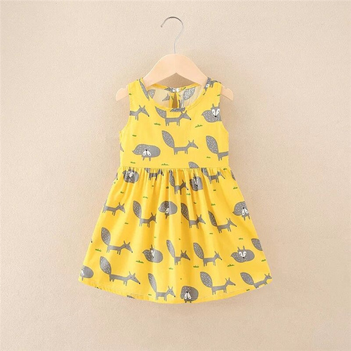 Thailand Style Summer 1-5 Years Baby Girl Cheap Floral Infant Flower Power Casual Loose Dresses Kids Clothes