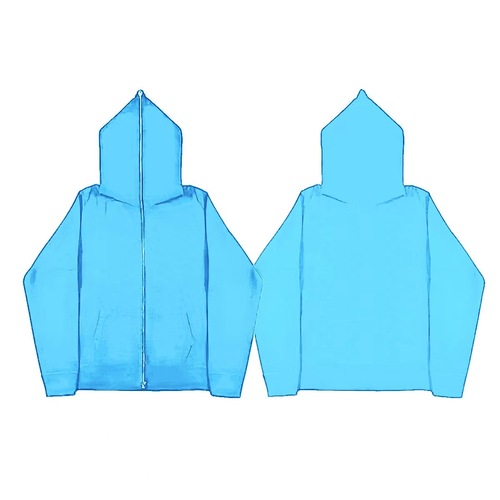 High quality 100% cotton blank unisex cut and sew hoodie jacket full face rhinestone puff print  full zip up hoodie