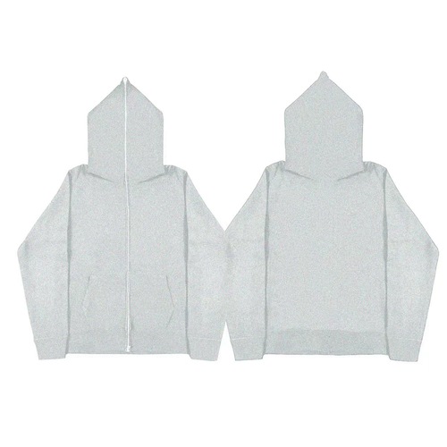 High quality 100% cotton blank unisex cut and sew hoodie jacket full face rhinestone puff print  full zip up hoodie