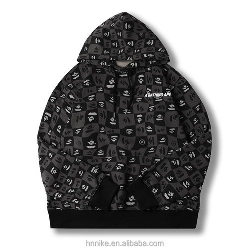 Original edition bathing ape shark camo zip up streetwear outfit hip hop Sweatshirt men women unisex bapes hoodie