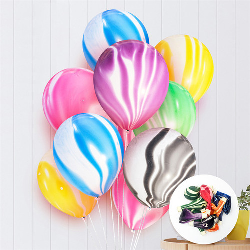 12 Inch Cloudy Tie Marble Latex Round Balloons Decoration Supplies Dye Assorted Colour Globos Agate for Wedding Birthday