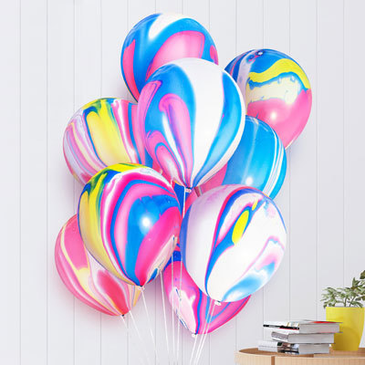 12 Inch Cloudy Tie Marble Latex Round Balloons Decoration Supplies Dye Assorted Colour Globos Agate for Wedding Birthday