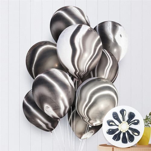 12 Inch Cloudy Tie Marble Latex Round Balloons Decoration Supplies Dye Assorted Colour Globos Agate for Wedding Birthday
