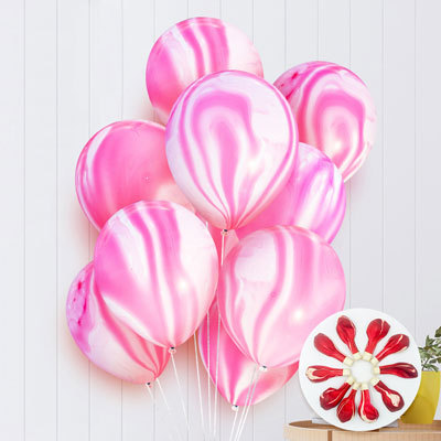 12 Inch Cloudy Tie Marble Latex Round Balloons Decoration Supplies Dye Assorted Colour Globos Agate for Wedding Birthday