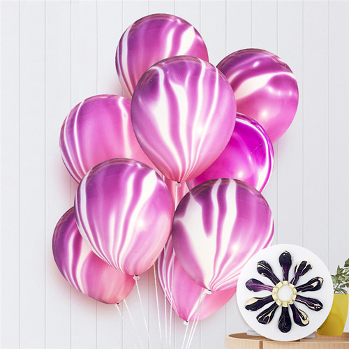 12 Inch Cloudy Tie Marble Latex Round Balloons Decoration Supplies Dye Assorted Colour Globos Agate for Wedding Birthday