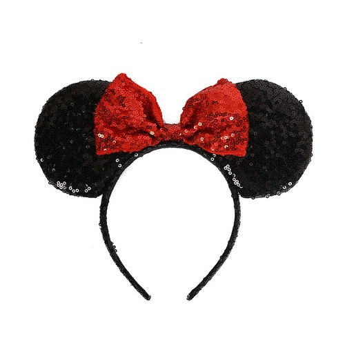 Glitter Party Princess Decoration Cosplay Birthday Mice Sequin Ears Headbands for Kids Girls Women