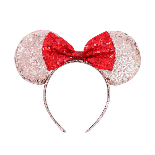 Glitter Party Princess Decoration Cosplay Birthday Mice Sequin Ears Headbands for Kids Girls Women