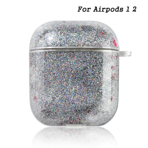 Luxury Girly Support Wireless Charging Sublimation Protective Headphone Case Unique Liquid Quicksand Earphone Case For A