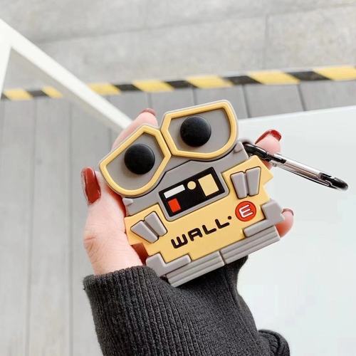 3D Cartoon Cute Wireless Earphone Case Silicone Charging Headphones Case Protective Cover Baby Yoda Case for AirPods 1 2