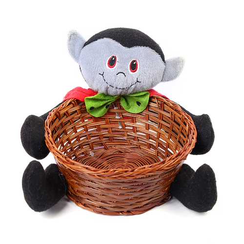 Cheap Party Halloween decorative Bamboo basket for candy Biscuits