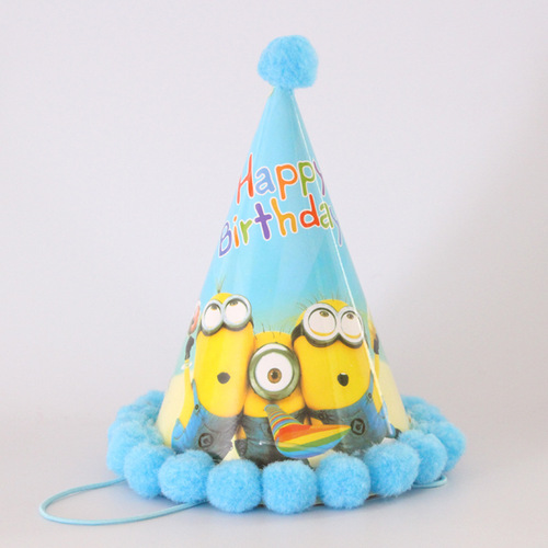 Newest selling multi color stitching izable pattern printing topper rainbow party birthday hat