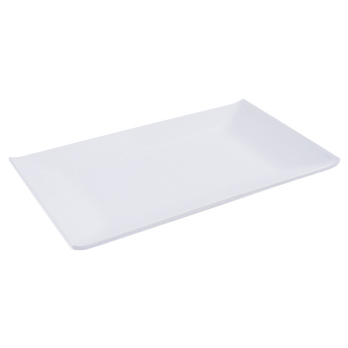 China  supply high quality print plastic melamine dishes tableware ized white fish plates for barbecue and buffet