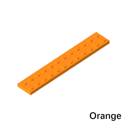  MOC Plate 2 x 12 Bricks NO.2445 Abs Plastic Educational Accessories Parts building blocks toy For Kid