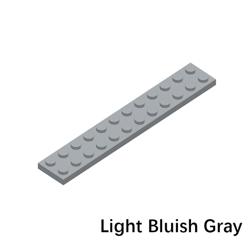  MOC Plate 2 x 12 Bricks NO.2445 Abs Plastic Educational Accessories Parts building blocks toy For Kid
