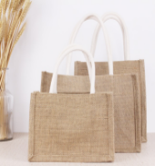 Best Selling Accept  Size  Print Plain Burlap Jute Tote Bag For Embroidery DIY Art Craft
