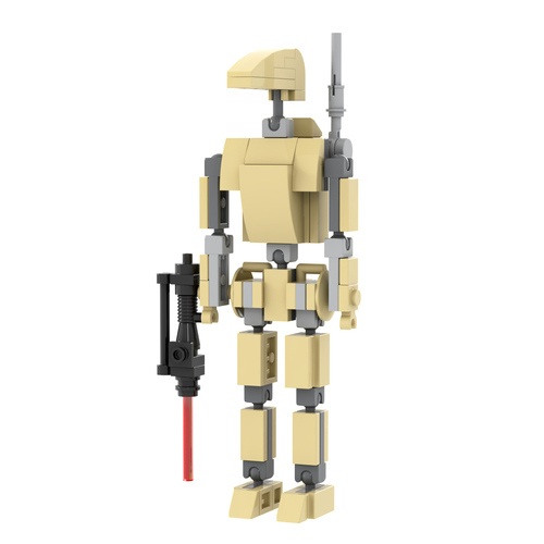 MOC2090 Battle Droid 91 Pcs Bricks Battle Robot with Lightsaber Space Wars Movie Comic Action Figures Building Blocks Ki