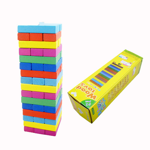 48 pcs Building Block Sets Wooden Stacking Toys Number Wooden Blocks Kids Toy