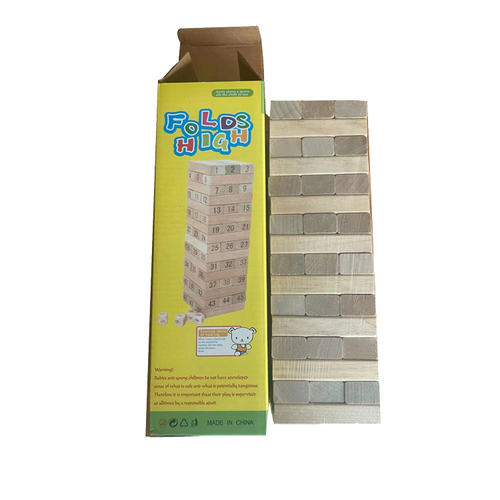 48 pcs Building Block Sets Wooden Stacking Toys Number Wooden Blocks Kids Toy