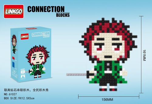 Japan Anime Kamado Tanjirou Nezuko Sword Zenitsu Connection Magic Mini Bricks Toys Building Blocks Demon Slayer Figures