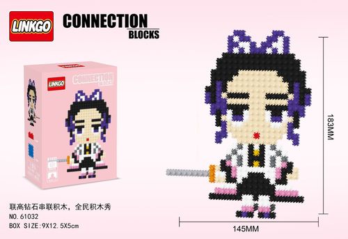 Japan Anime Kamado Tanjirou Nezuko Sword Zenitsu Connection Magic Mini Bricks Toys Building Blocks Demon Slayer Figures