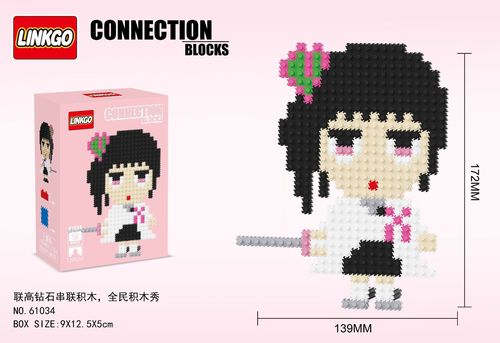 Japan Anime Kamado Tanjirou Nezuko Sword Zenitsu Connection Magic Mini Bricks Toys Building Blocks Demon Slayer Figures