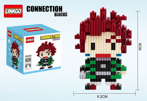Japan Anime Kamado Tanjirou Nezuko Sword Zenitsu Connection Magic Mini Bricks Toys Building Blocks Demon Slayer Figures