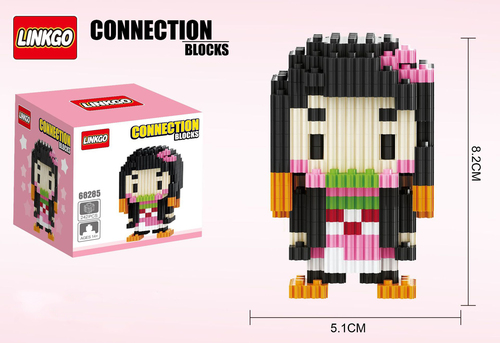 Japan Anime Kamado Tanjirou Nezuko Sword Zenitsu Connection Magic Mini Bricks Toys Building Blocks Demon Slayer Figures