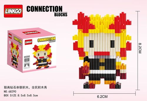 Japan Anime Kamado Tanjirou Nezuko Sword Zenitsu Connection Magic Mini Bricks Toys Building Blocks Demon Slayer Figures
